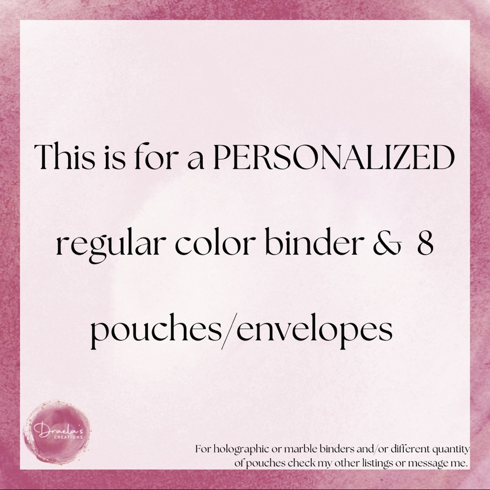 Personalized Cash Binder / Budget Book - Picture 3 of 11